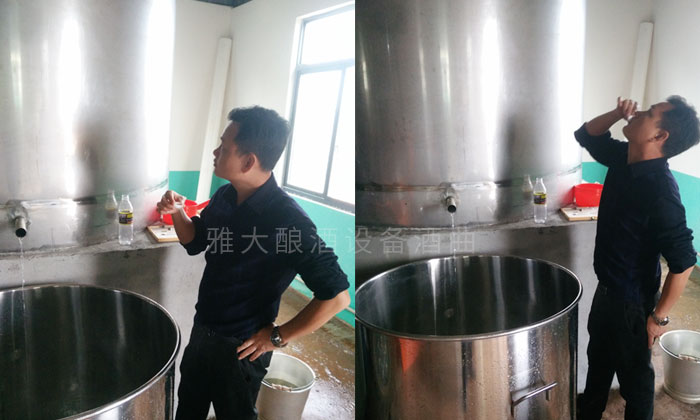 小型酒廠釀酒設備做酒操作不當，導致玉米酒口感差怎么辦？-02-出酒品酒1